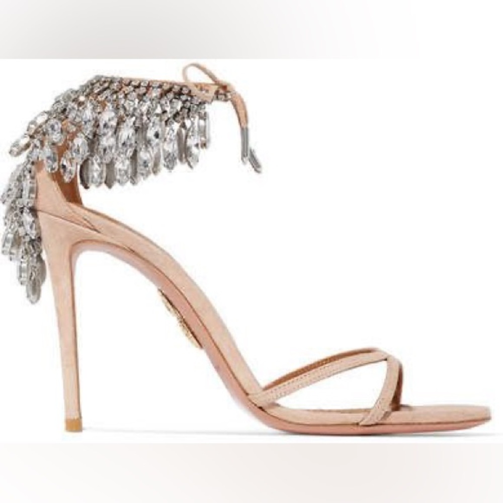 New AQUAZZURA Eden suede sandals 40.5 - Picture 6 of 17